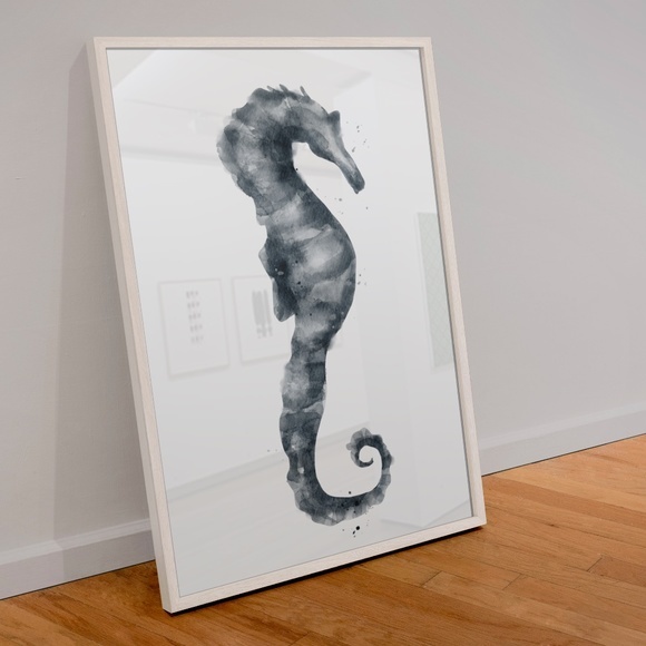 Wall Art Watercolor Sea Horse Print Poster Unframed - Picture 4 of 10